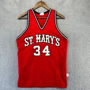 Vintage Speedline St Marys College Jersey Adult Large Red Michigan Team #34 70s